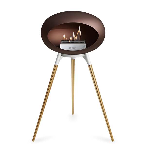 Elegant Biopejs i Mocca med Rose Gold Ben og Stål