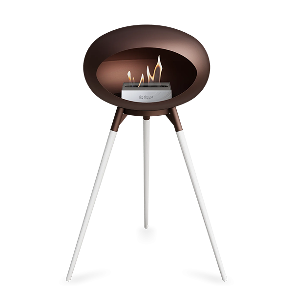 Le Feu Ground Wood High Biopejs - Mocca Design med Stålbrænder