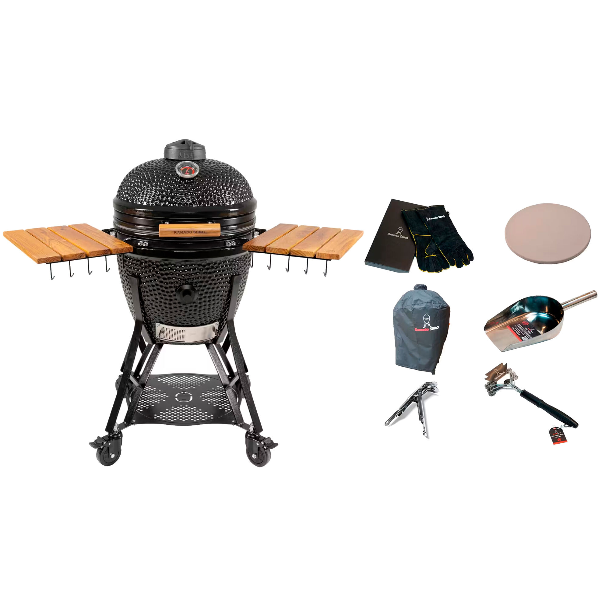 Kamado Sumo Large Gen   Kamadogrill Med Tilbehørspakke  Sort