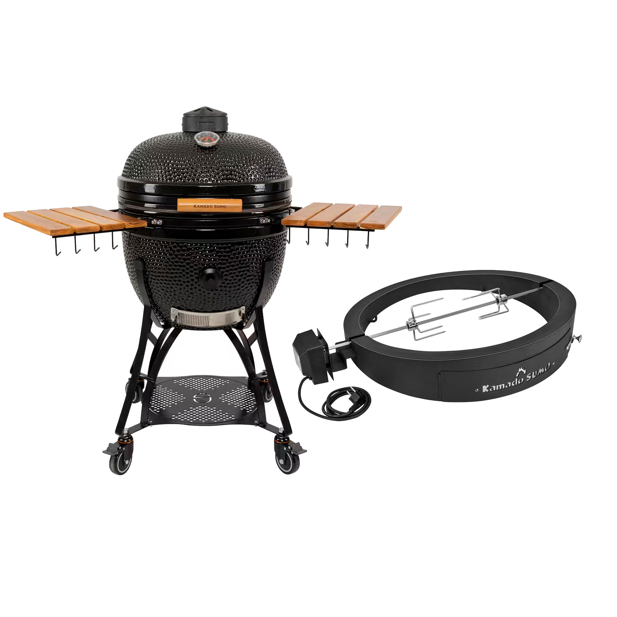 Kamado Sumo Maxi Gen   Kamado-grill Med Grillmesterens Rotisserie  Grøn