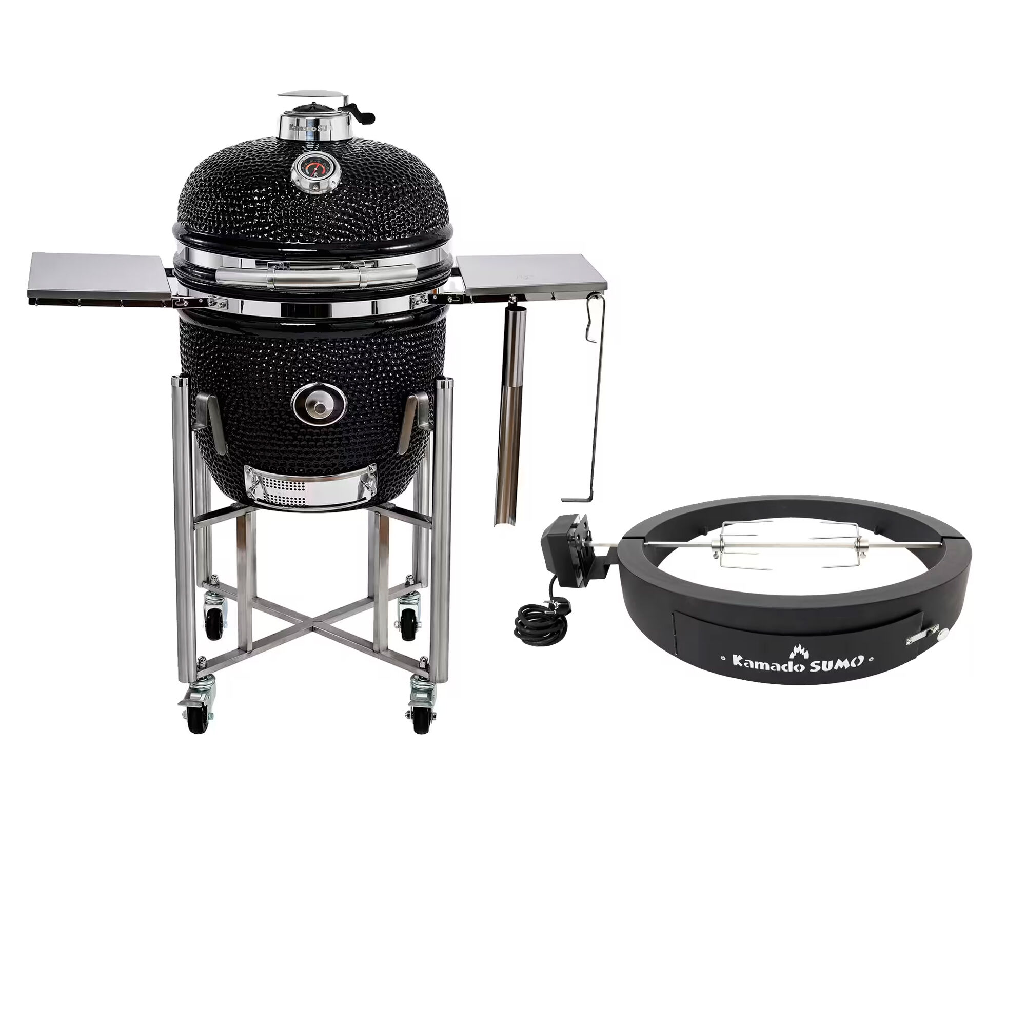 Kamado Sumo Signature Midi Med Grillmaster 39   Rotisseri   Pizzaovn