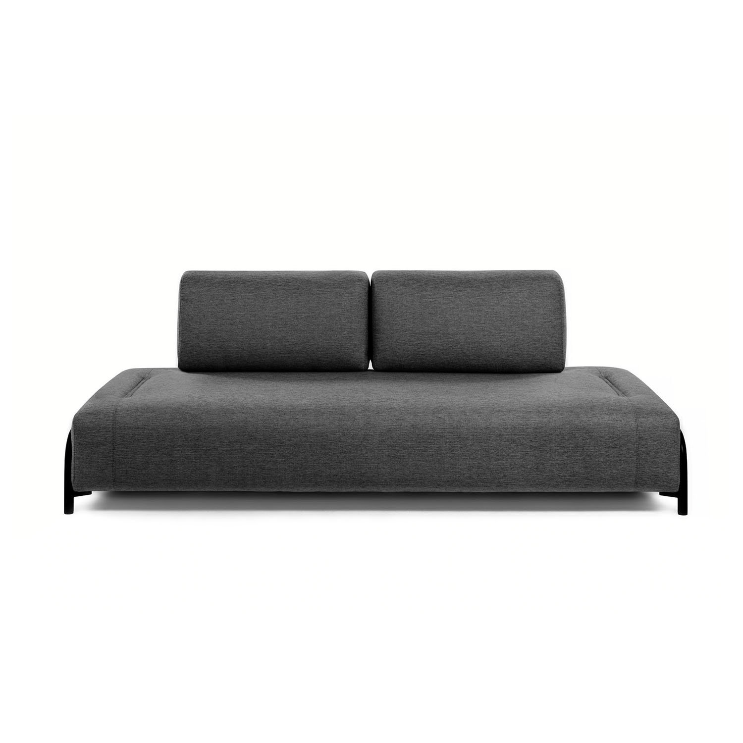 Kave Home Compo   Pers  Sofa Mørkegrå Stof   Metal