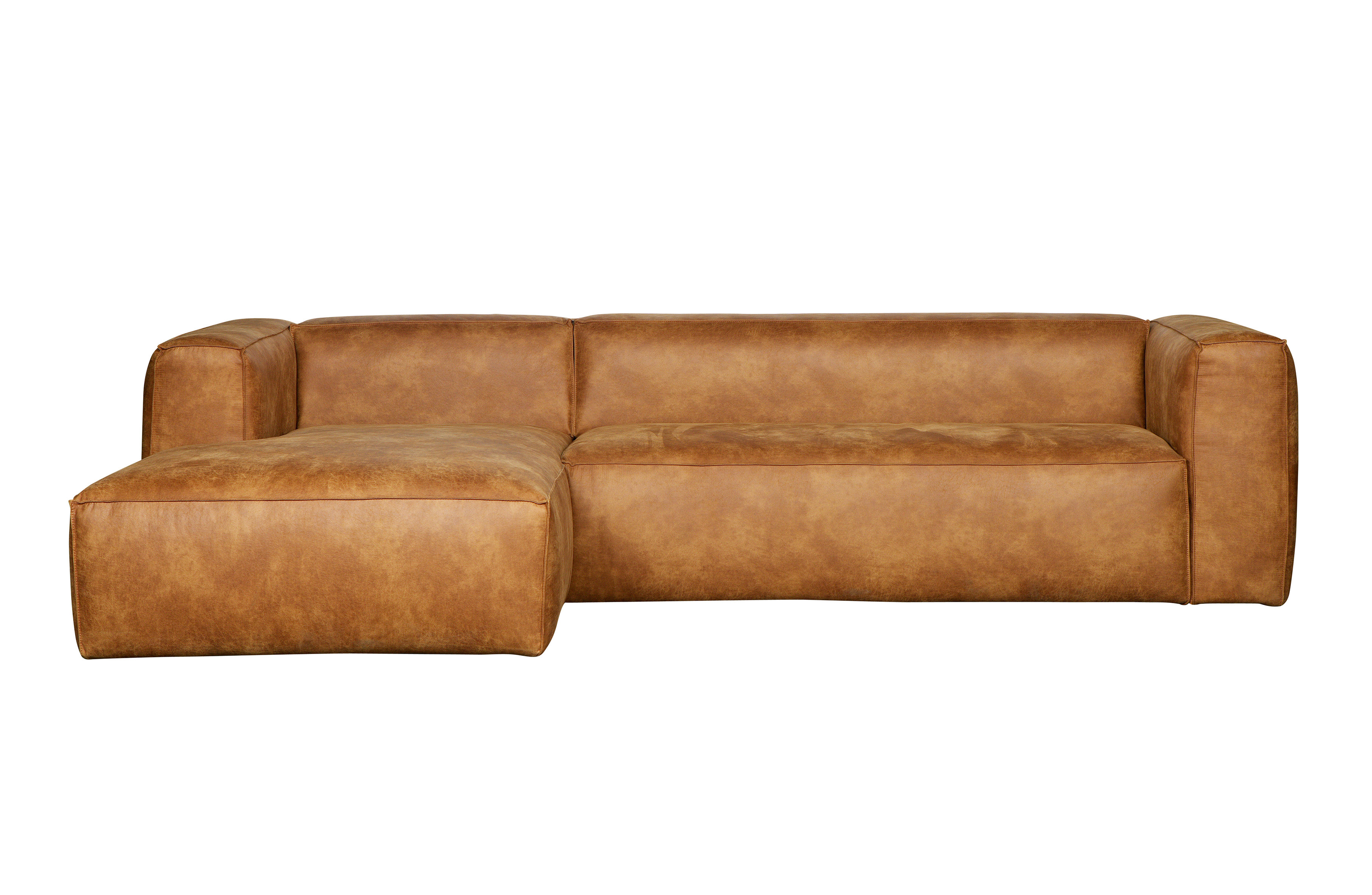 Woood Bean Hjørnesofa  Venstre Cognac Læderfiber Polyester