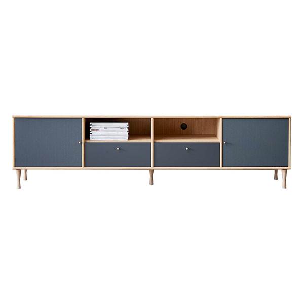 Elegant Mistral TV-skab med stofklaplåger til stuen