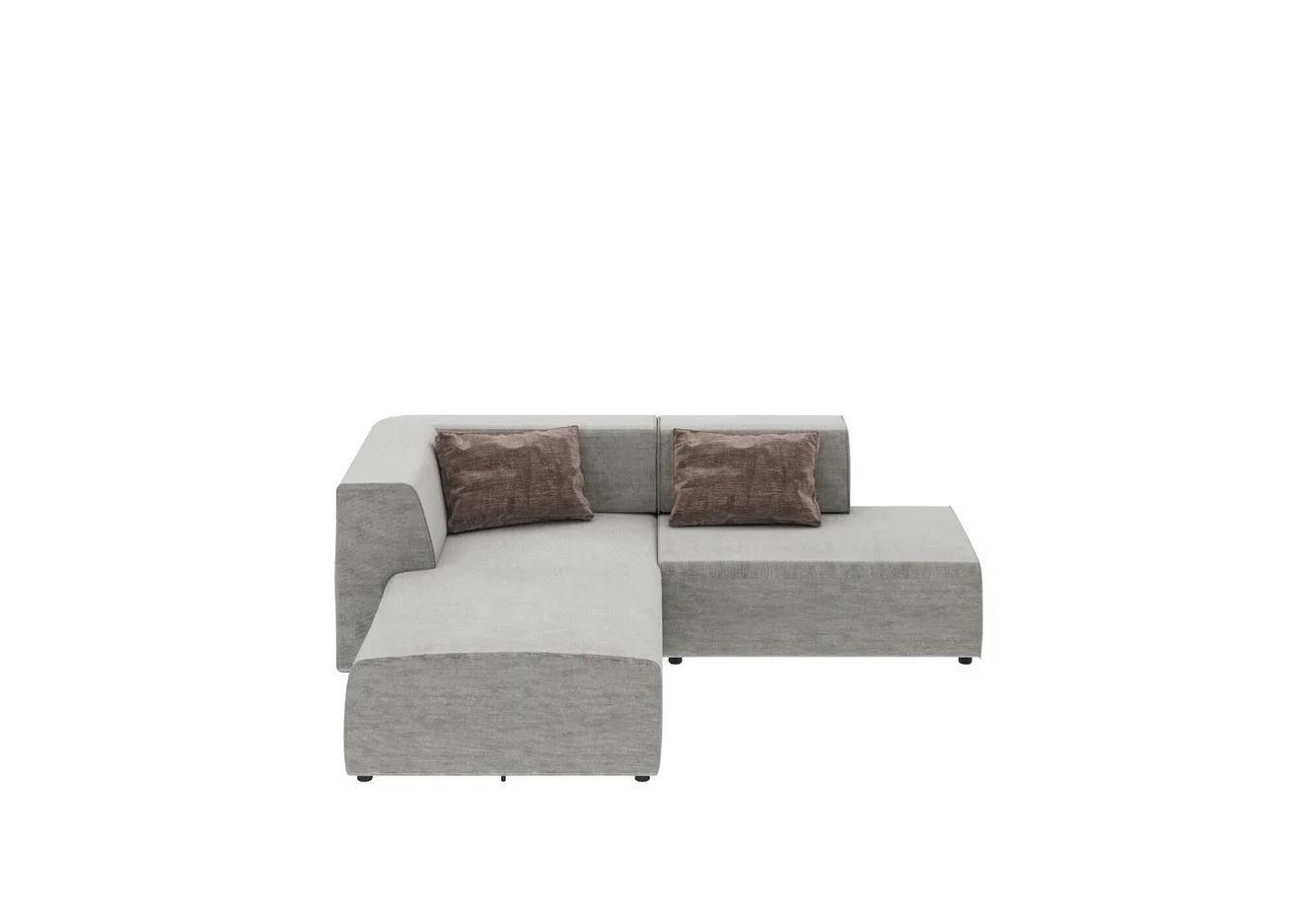 Kare Design Infinity Boston Hjørnesofa       Mørkegrå Puder Grå Stof   Plast