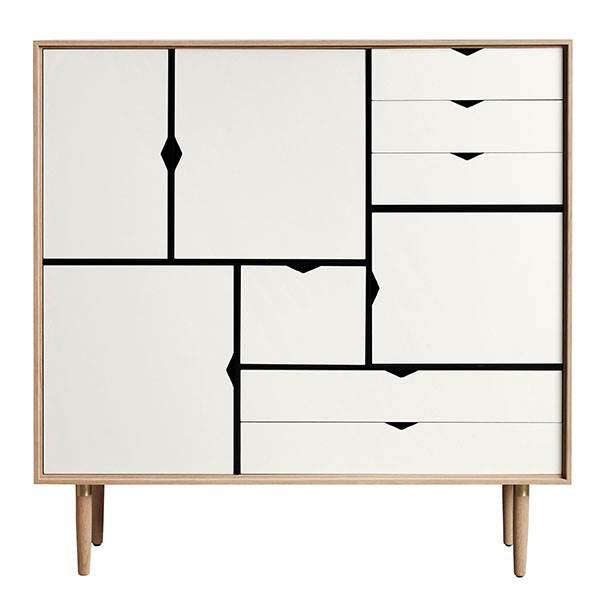 Elegant S3 Reol med Hvide Fronter – Tidløs Opbevaring