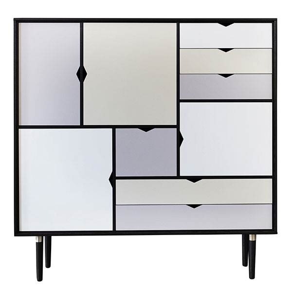 Andersen Furniture S3 Reol med Farvede Fronter – Sort