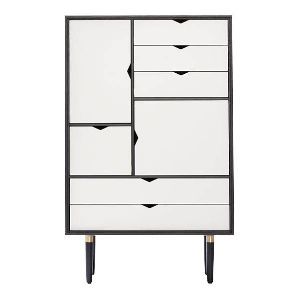 Andersen Furniture S5 Reol – Sort med Hvide Fronter