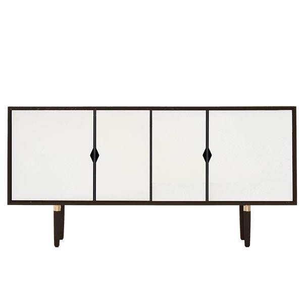 Andersen Furniture S7 Skænk – Elegant Sort med Hvide Fronter