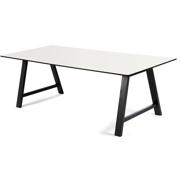 Andersen T1 Spisebord – Hvid Laminat & Sort Eg Tilbud