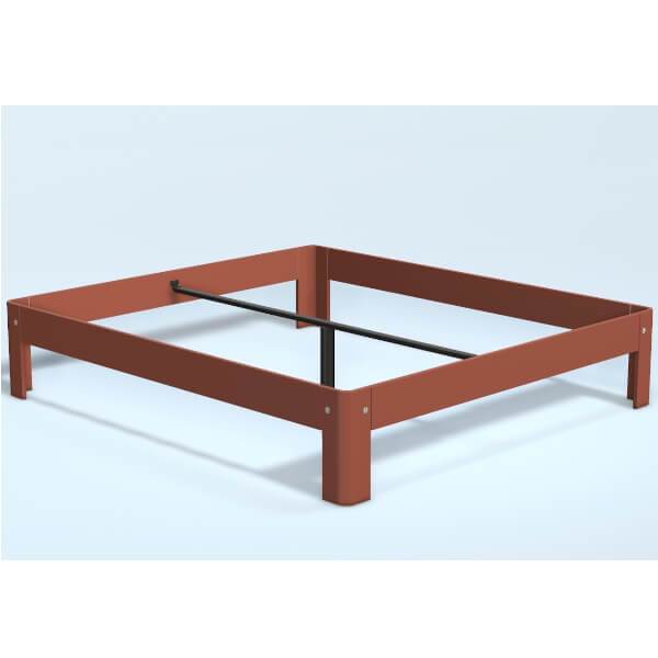 Auping Auronde Dusty Red -dobbeltseng