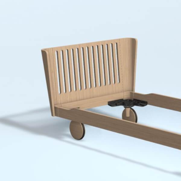Auping Noa Milled Gavl 80    Balanced Oak