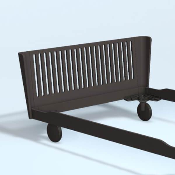 Auping Noa Milled Gavl 120    Chocolate Brown