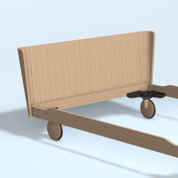 Auping Noa Solid Gavl 120    Balanced Oak