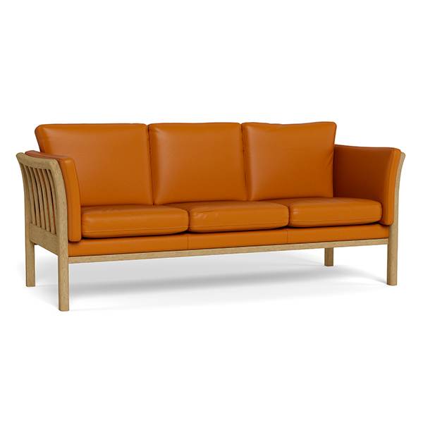 Betina 3 Personers Lædersofa - Tidløs Elegance og Komfort