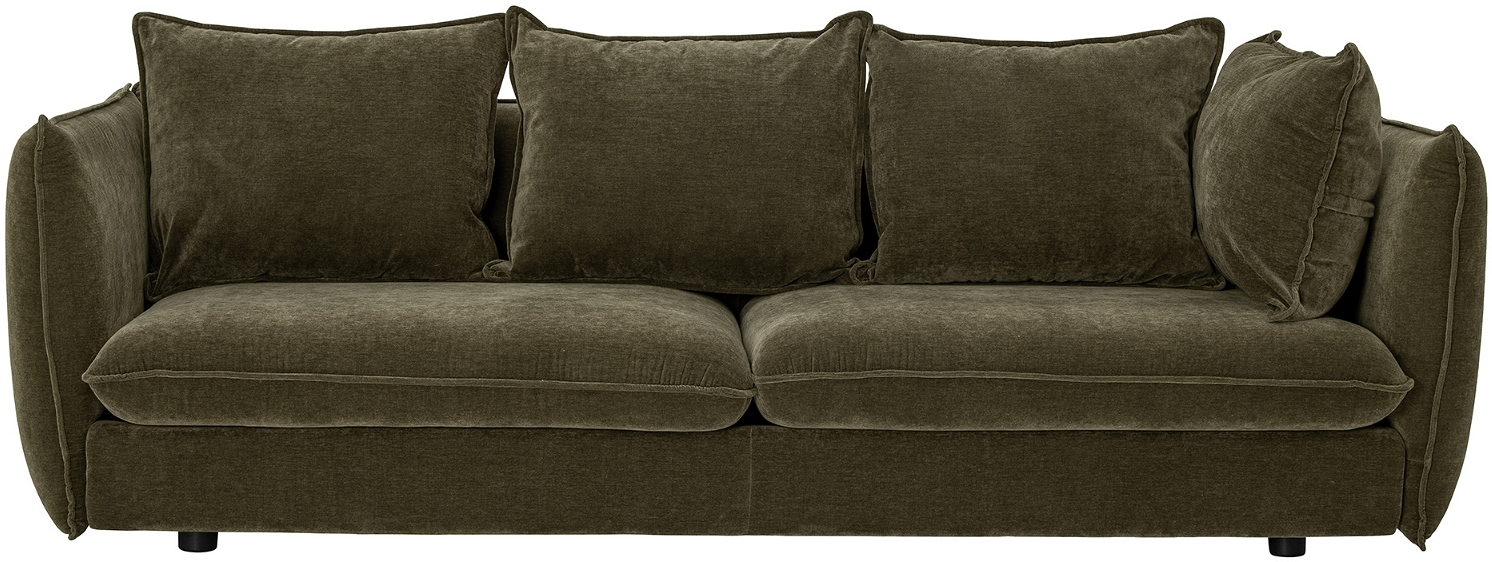 Elegant 3-personers veloursofa i støvet grøn fra Bloomingville