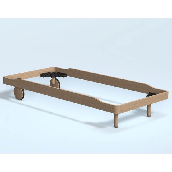 Auping Noa sengeramme i eg med hjul – Stilfuldt design