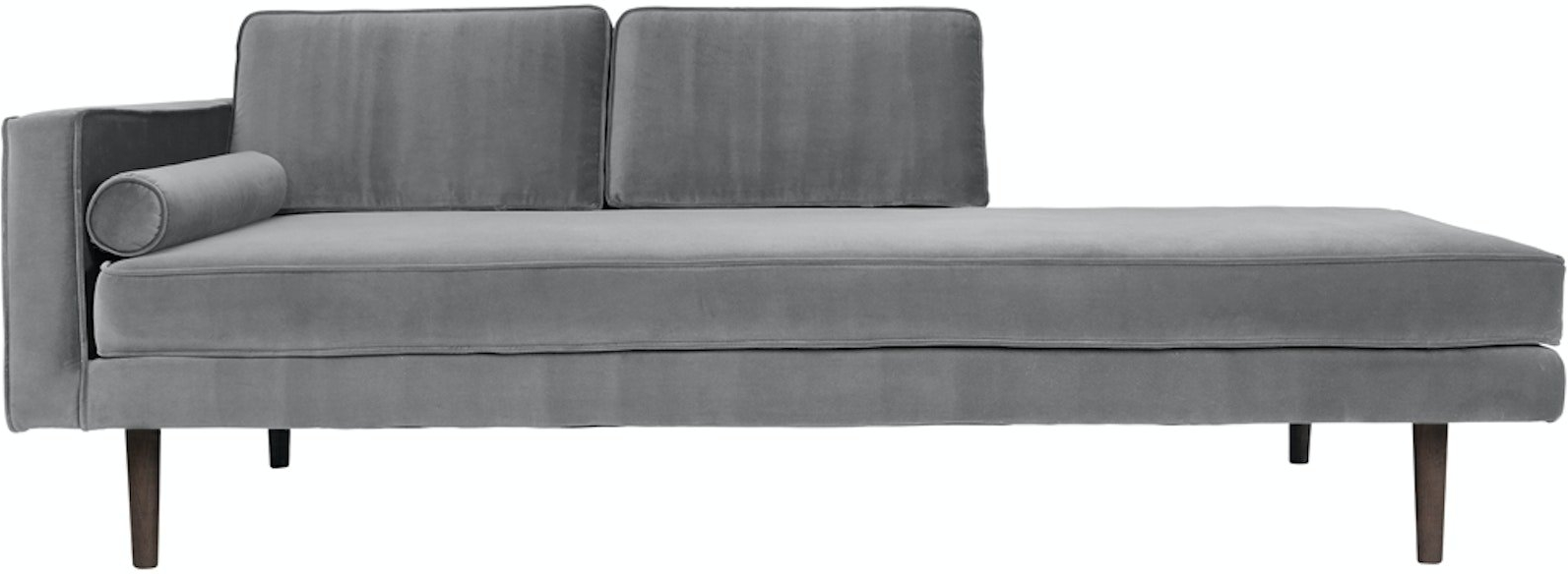 Elegant Chaiselong Sofa i Blød Velour - Stilfuld Komfort