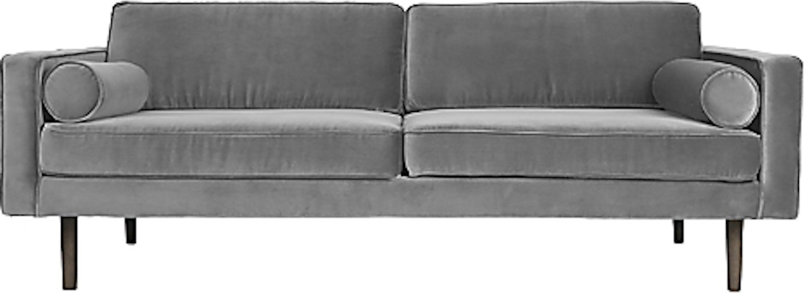 Elegant grå veloursofa fra Broste Copenhagen til stuen
