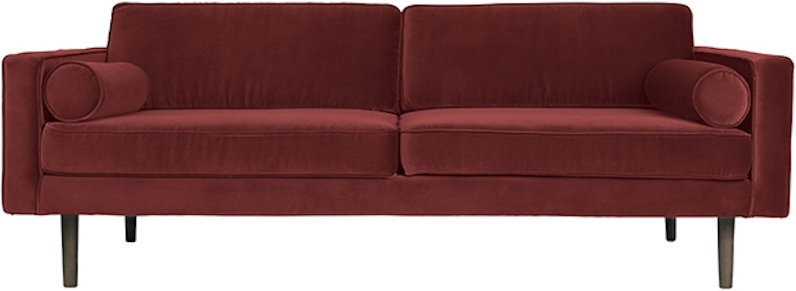 Elegant Rød Sofa til 3 - Perfekt til Stuen!