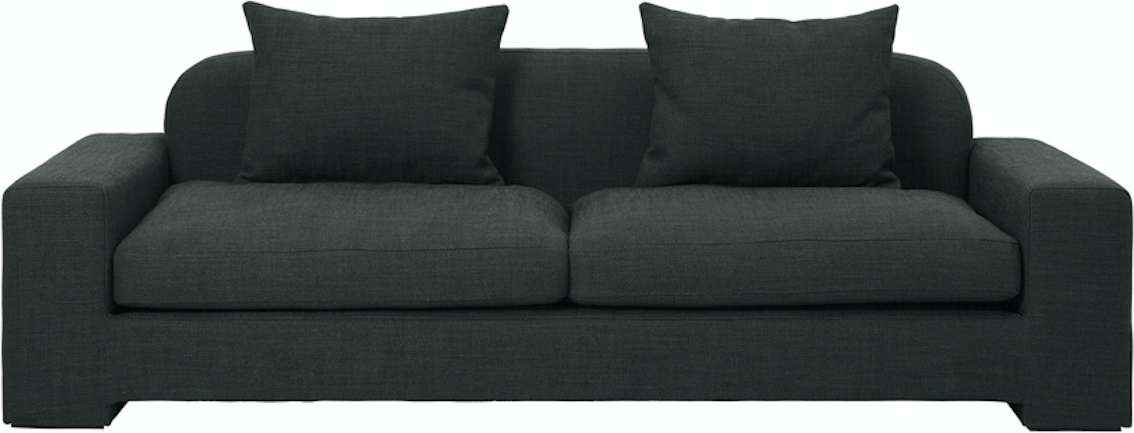 Stilfuld 3-personers sofa Bay i grøn økologisk stof