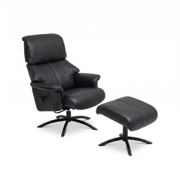 Möbel Calibra Lænestol Med Gyng 6002 Black Sokkel: Sort Sort : Erling Christensen Møbler