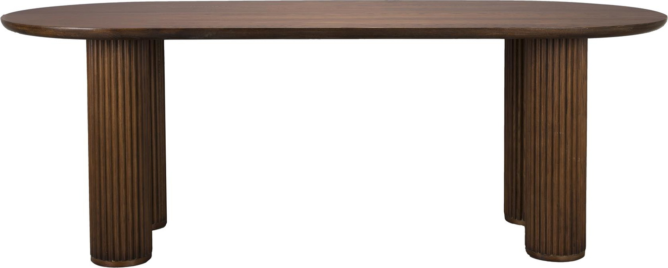 Spisebord Dutchbone Dean Ovalt   Massivt Egetræ 220   90   Mørk Natur
