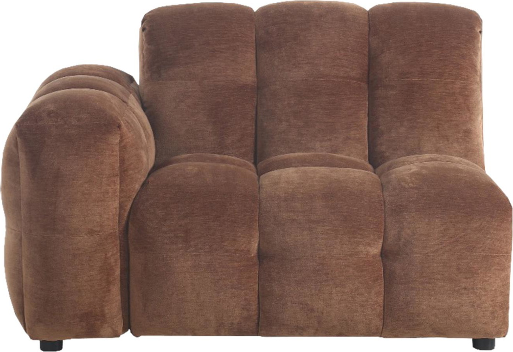 Modulsofa Venstremodul Dutchbone Element Valnød Polyester H84xb132xl102   Færdigsamlet
