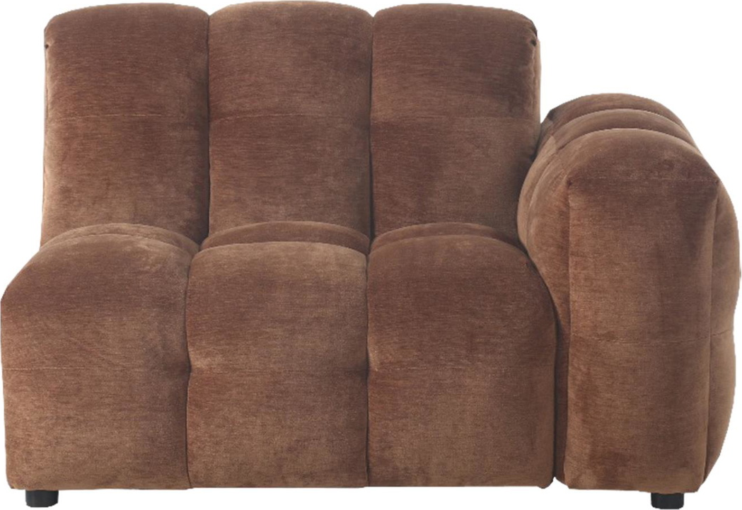 Byg-selv Modulsofa Dutchbone Element Valnødbrun Polyester H84ã B132ã L102