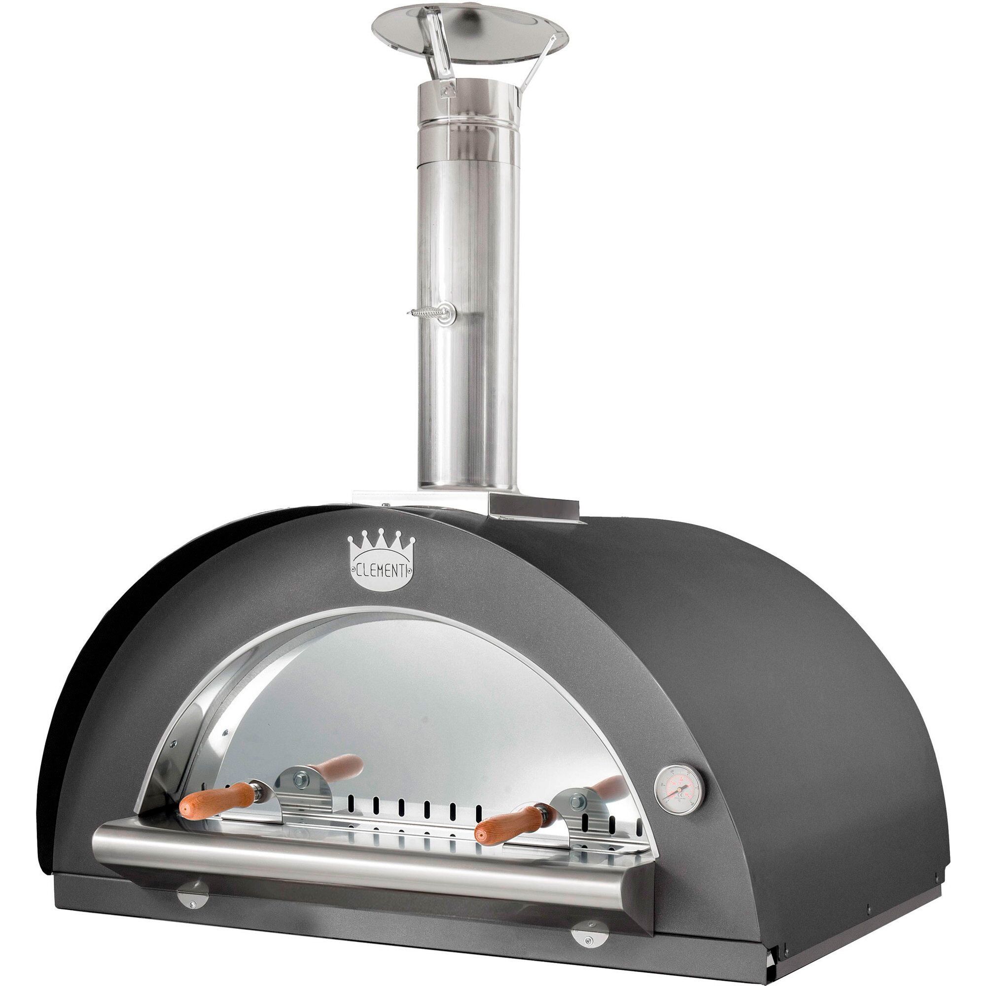 Clementi Forni Family Brændefyret Pizzaovn 60x60   Antracit