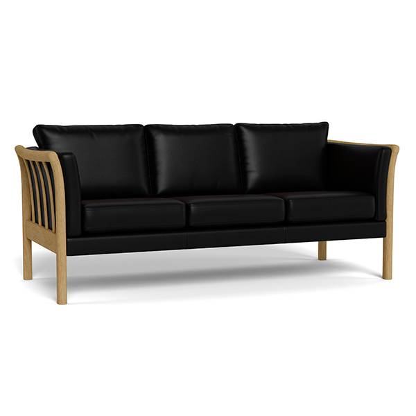 Dorte 3-Personers Lædersofa - Elegant Komfort til Stuen