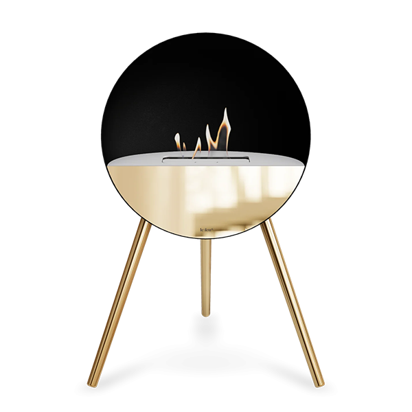 Feu Eye Bioethanolpejs   Sort Rose Gold Ben Hvid Top Rose Gold Front  : Erling Christensen Møbler