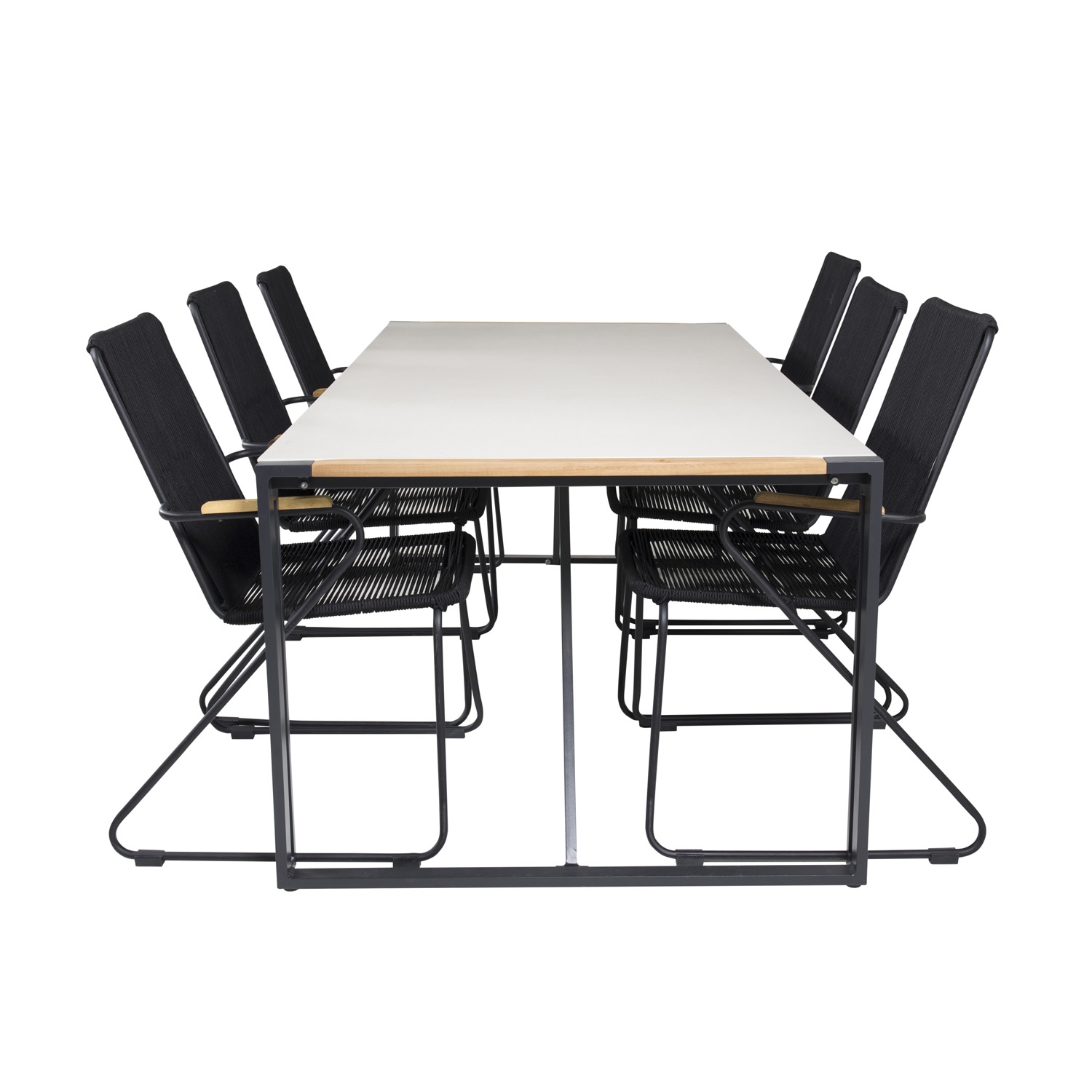 Venture Design Havesæt     Texas Bord  200x100      Bois Stole     Armlæn Teak Alu Reb Akacie