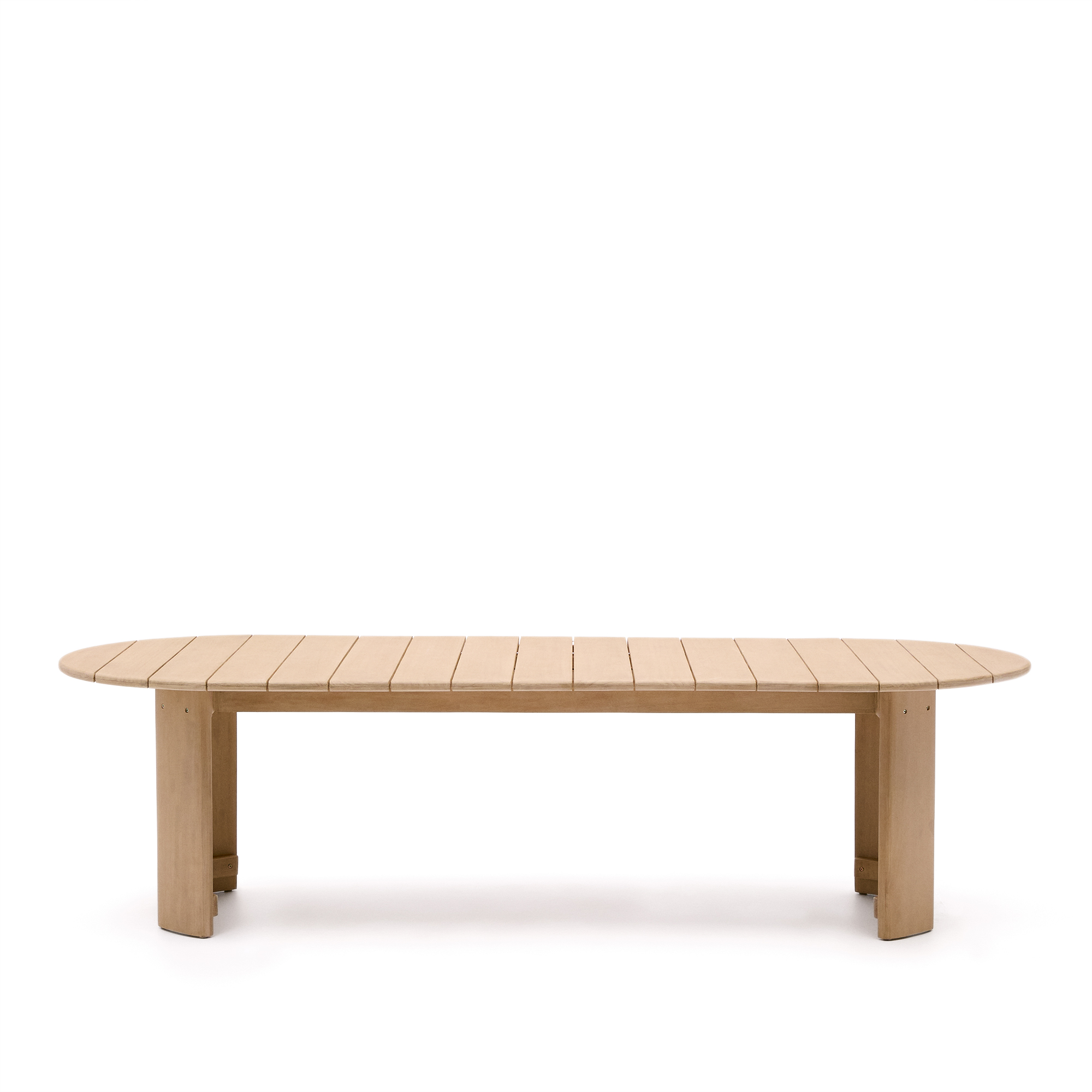 Kave Home Xoriguer Havebord  Oval Natur Eukalyptustræ  280x110