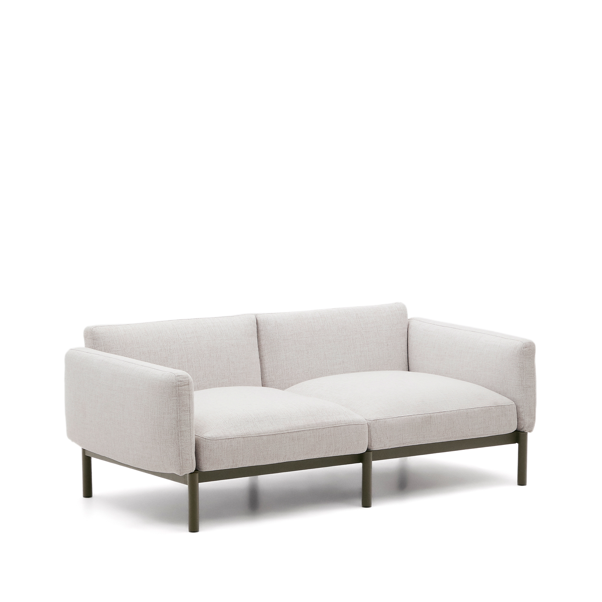 Kave Home Sorells Udendørs   Pers  Modul Sofa Grøn Aluminium  201cm