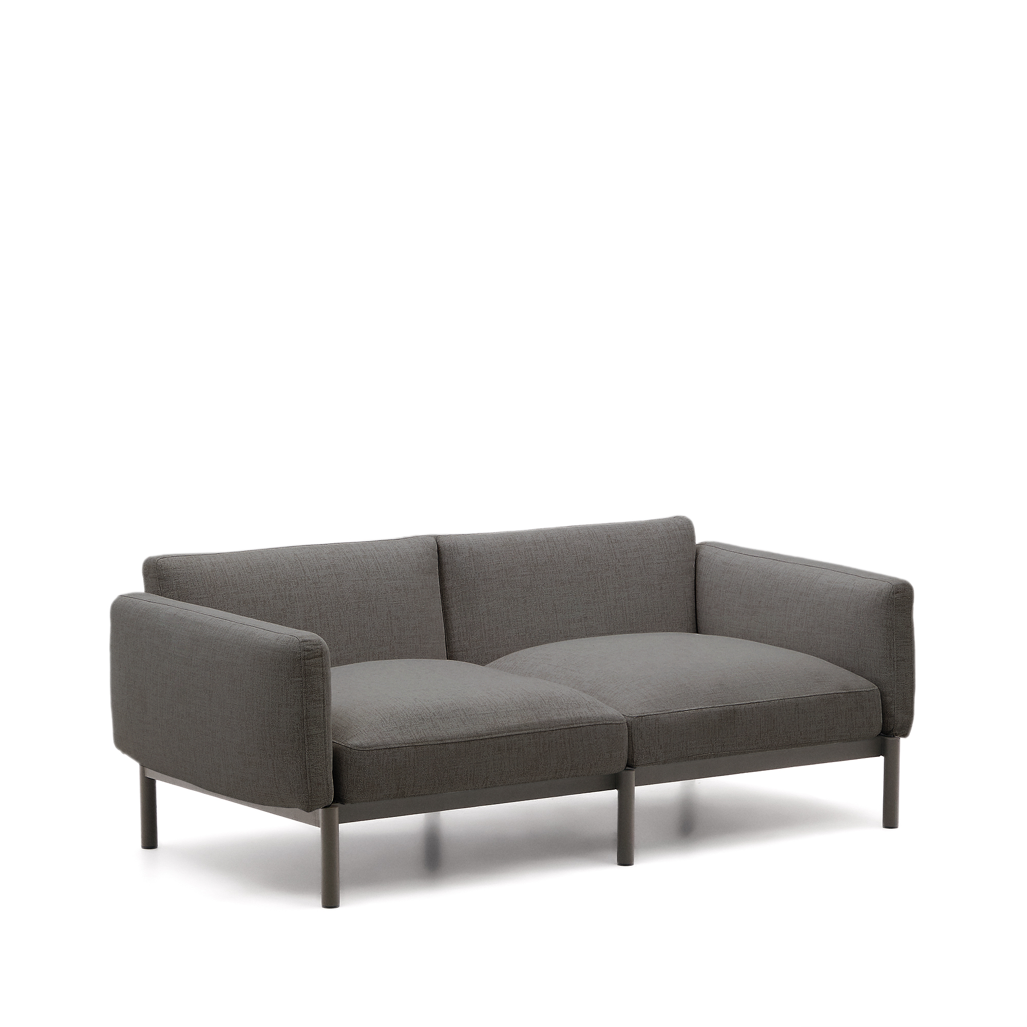 Kave Home Sorells Udendørs   Pers  Modul Sofa Grå Aluminium  201cm