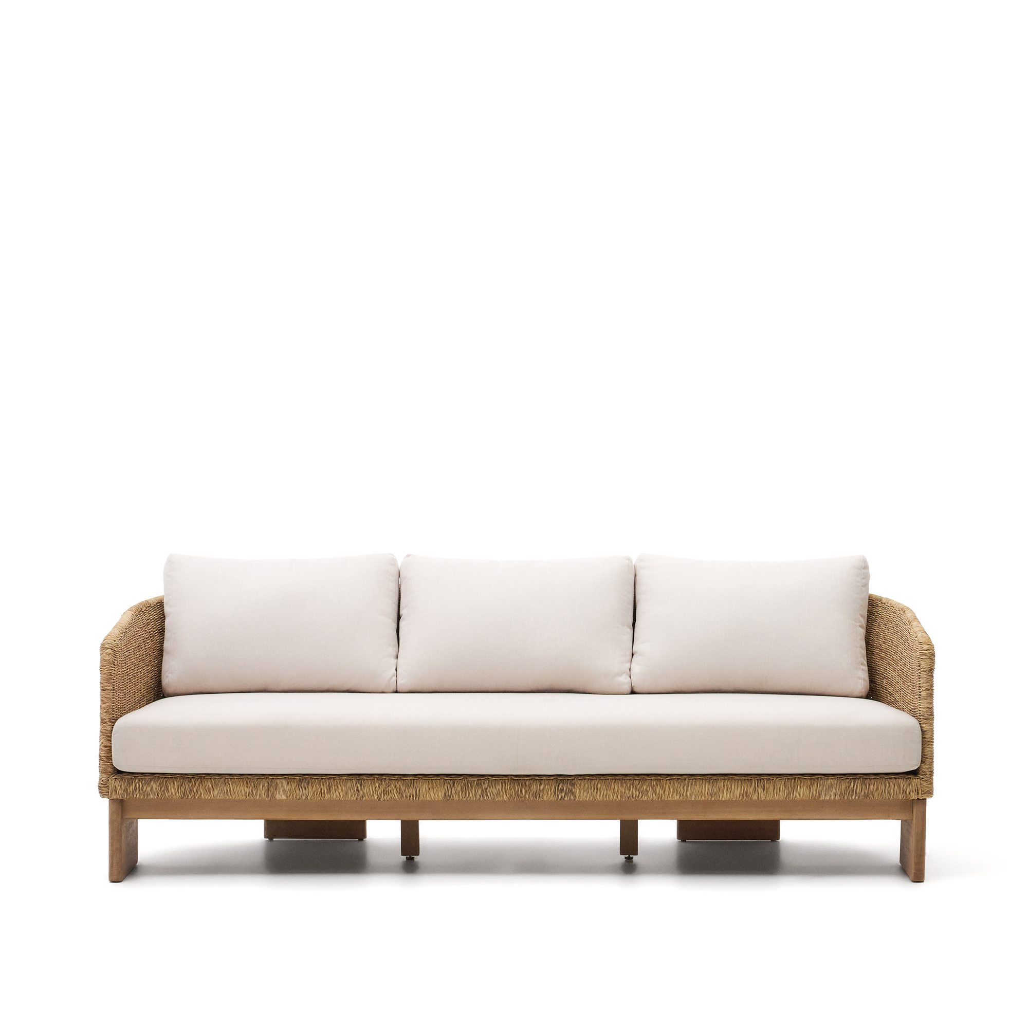 Kave Home Xoriguer   Pers  Sofa Kunstrattan   Eukalyptustræ