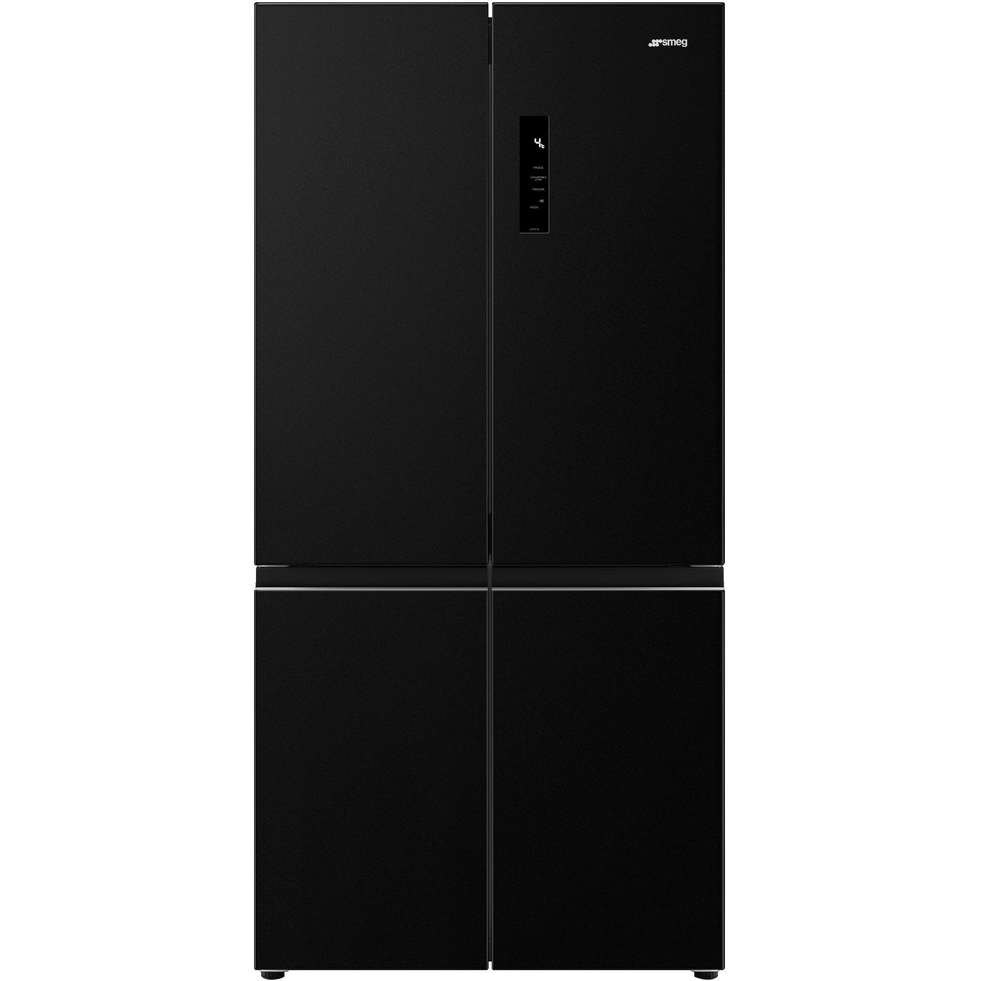 Elegant Sort Smeg Fransk Dør Køleskab – Stilfuld Opgradering