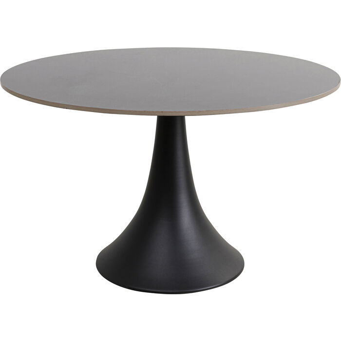 Elegant Rundt Spisebord i Keramik og Aluminium – Ø120 cm