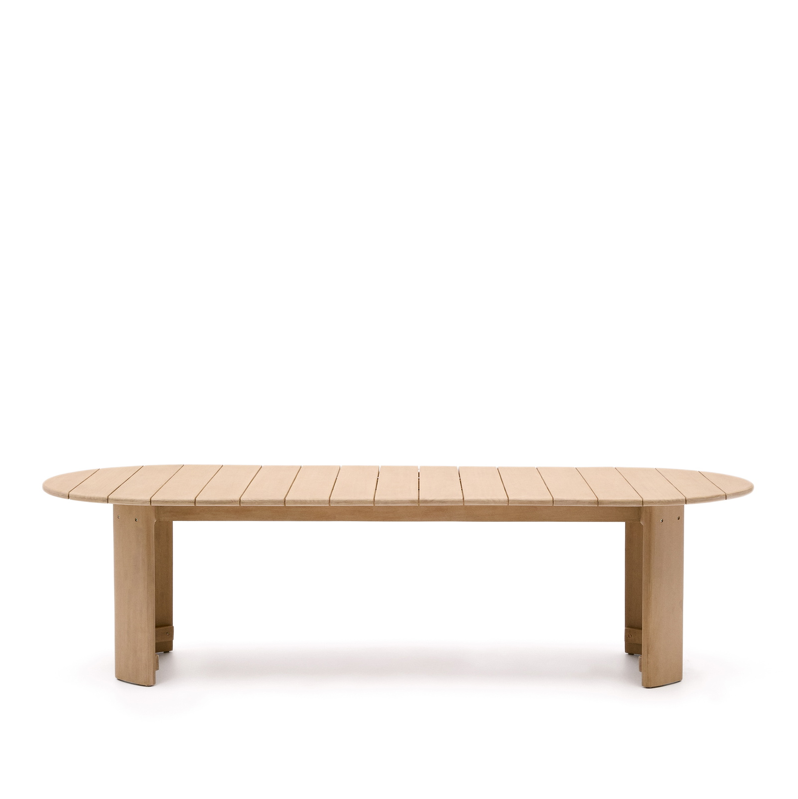 Udendørs Spisebord Kave Home Xoriguer Ovalt Massivt Eucalyptus Træ 280x110