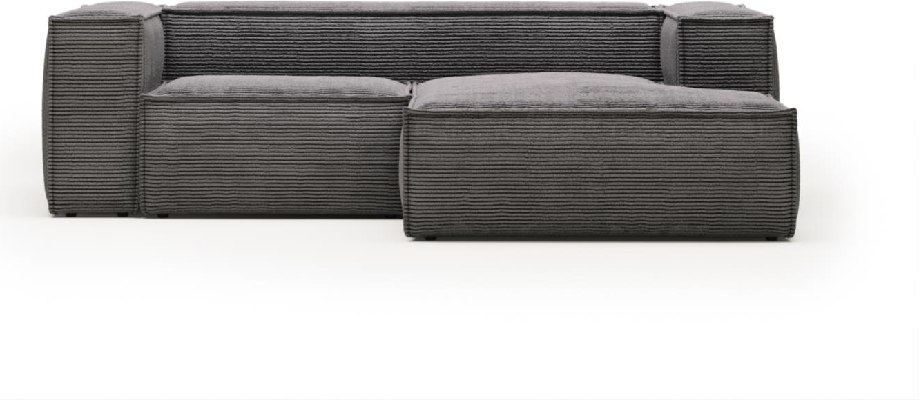 Elegant Grå Højrevendt Chaiselong Sofa til Stuen