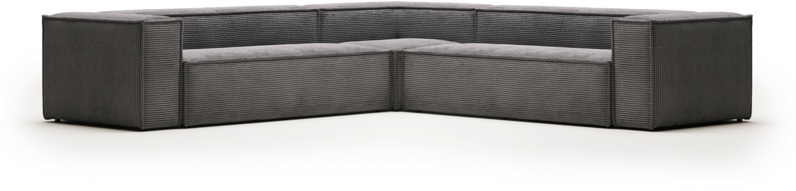 Elegant Grå Fløjl Hjørnesofa til 6 – Black Friday Tilbud!
