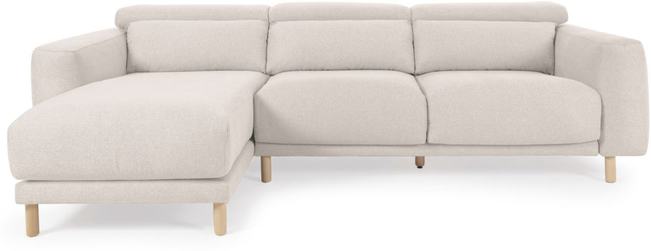 Singa Chaiselong Sofa – Råhvid Elegance Tilbud!