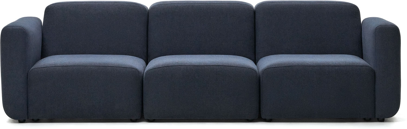-personers Sofa Kave Home Neom Modulsofa   Blåt Interlock-stof 263x89