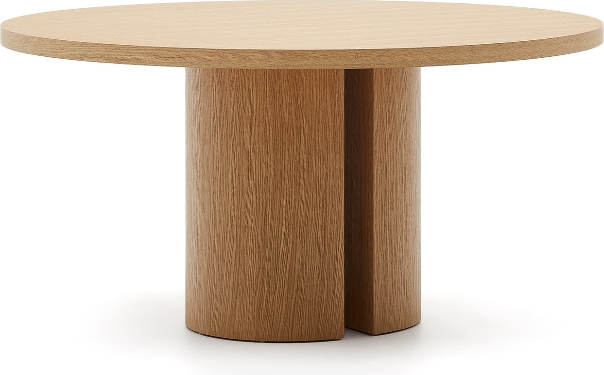 Spisebord Kave Home Nealy ø150   Rund Nordisk Design   Egetræsfiner   Til   Personer