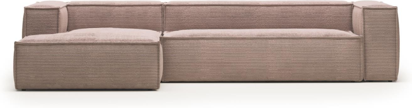 Lyserød Fløjl Chaiselong Sofa - Elegant Udsalg!