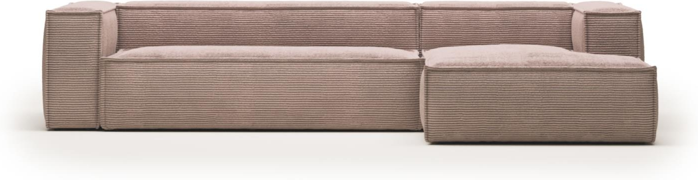 Elegant Lyserød Chaiselong Sofa – Stilfuld Komfort til Hjemmet