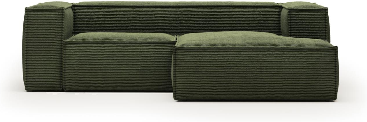 Chaiselong Sofa Kave Home Blok Højrevendt Grøn 240x174 cm