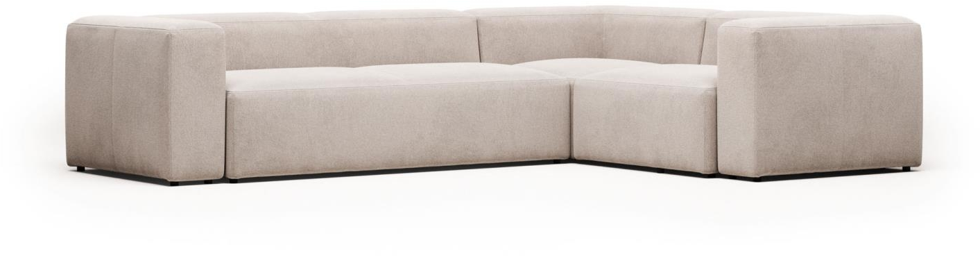 Elegant beige L-formet hjørnesofa til stuen!