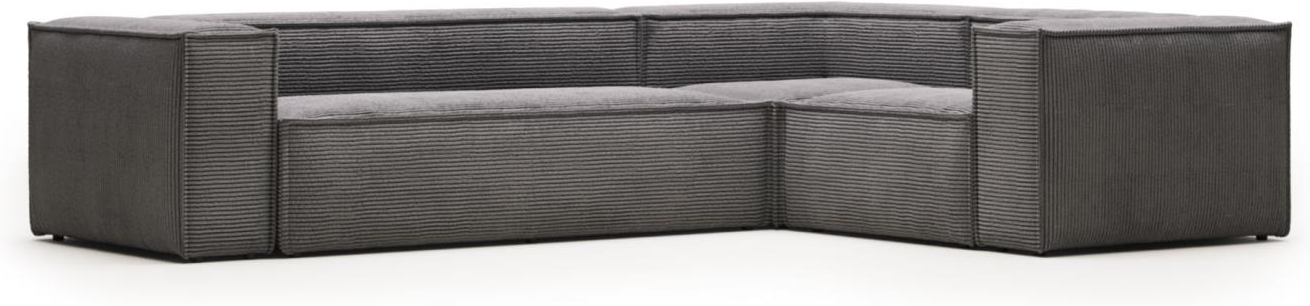 Elegant Grå Fløjl Hjørnesofa – Luksus til Dit Hjem